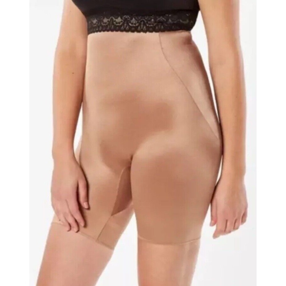 RUBY RIBBON Size Small HIGH WAIST‎ THIGH SLIMMER Shorts Style 4019 (Sand )